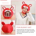 thumbnail image 5 of KAKOWELY Sombrero de conejo de Pascua, gorro de peluche con orejas de conejo, accesorio para disfraz de fiesta de Pascua, 5 of 5