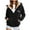 Black, variant on Lovzfmll Women's Christmas Hoodie, Fashionable Merry Printed Fleece Sweatshirt Jacket Wine, 2XL