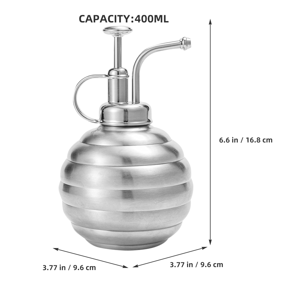 OUNONA Stainless Steel Watering Can with Fine Mist Spray for Indoor and Outdoor Plants, Flowers, and Vegetables
