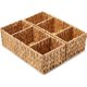 thumbnail image 4 of 3 Section Natural Water Storage Baskets, Woven Wicker Bin for Organising Nursery, Kids, Toilet Tank Top, Countertop - Set of 2, 4 of 5