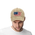 thumbnail image 2 of USA American Flag Baseball Cap Unisex Patriotic Distressed Flag Hat Independence Day, 2 of 4