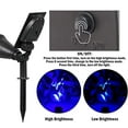 thumbnail image 3 of Blue Solar Spotlight, T-SUNUS IP65 Waterproof 4 LED Solar Lights, Auto-on/Off Security Landscape Light 180掳 Angle Adjustable Wall Light for Tree,Patio,Yard,Garden,Driveway,Pool Area (2 Pack), 3 of 5