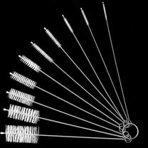 Bottle Cleaning Brush,10PCS Nylon Tube Brush,ReusableTube Brush,Straw Cleaner Brushes Sets,Different Size Brush for Straw Cups,Narrow Neck Tubes