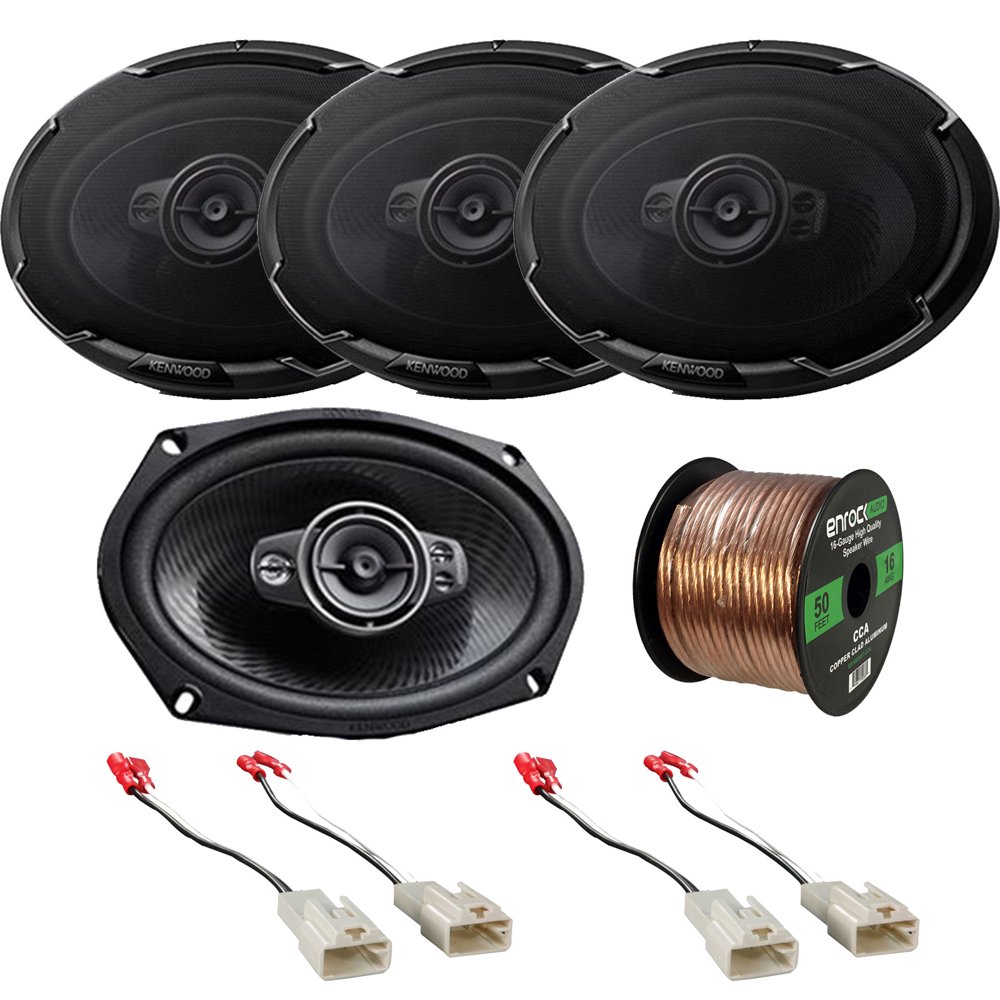 2 Pairs (QTY 4) of Kenwood 6x9" Oval 5Way 650 Watts Peak Power