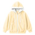 thumbnail image 4 of Mitankcoo Sherpa Hooded Jacket for Girls Warm Fleece Zip Up Long Sleeve Hoodie Fall Winter Coat Outerwear, 4 of 6