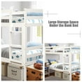 thumbnail image 5 of Giantex Twin Bunk Bed, Solid Wood Twin Over Twin Bunk Bed, Bunk Beds with with Ladder and Safety Rail (White), 5 of 8