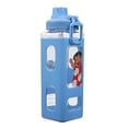 thumbnail image 2 of Lilo & Stitch Waving Characters 24 oz Blue Square Plastic Water Bottle, 2 of 7