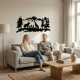 thumbnail image 6 of Wolf Family Metal Wall Decor for Home and Outside - Wall-Mounted Geometric Wall Art Decor - Drop Shadow 3D Effect Wall Decoration for Living Room Bedroom, 6 of 9