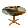 thumbnail image 3 of Orinice Rabbit Round Table Cover Stain Resistant Washable Indoor Outdoor Tablecloth Kitchen Dining Wedding Parties Picnic Camping 100% Polyester Fiber 38-42, 3 of 8