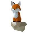 thumbnail image 1 of Moyic 3D PaperCraft modelo DIY lindo y único respetuoso del medio ambiente y duradero Papercraft dibujos animados 3D cartón Animal cartulina De pie sobre una roca, 1 of 6