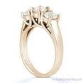 thumbnail image 3 of Round Cut Charles & Colvard Forever Brilliant Moissanite 3-Stone Engagement Ring in 14k Rose Gold, 3 of 5