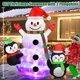 thumbnail image 3 of Muñeco de nieve inflable navideño Danxilu con pingüinos de 180 cm con LED, 3 of 7