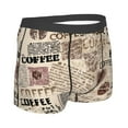 thumbnail image 3 of Bingfone Abstract Coffee Pattern With Letters Men'S Underwear - Casual Stretch Boxer Briefs-Medium, 3 of 9