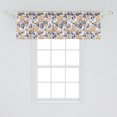 thumbnail image 2 of Ambesonne Floral Window Valance, Nostalgic Roses Teal Leaves, 54" X 18", White Sand Brown and Dimgray, 2 of 3