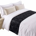 thumbnail image 2 of Bed Runner Scarf for King Size Bed, Black Beds Scarf Throws for Foot of Bedding, Modern Abstract Dot Starry Night Aesthetics Decorative Beds Runners for Bedroom Guestroom, 94"x20", 2 of 8