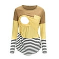 thumbnail image 2 of Women Maternity T-Shirts Long Sleeve Striped Nursing Tops T-shirt Breastfeeding Tshirts Tee Top Female Dailywear, 2 of 9