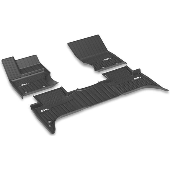 3W Floor Mats for Range Rover Sport 2014-2022 TPE All Weather Custom Fit 1st and 2nd Row Full Set Car liners not for Range/Land Rover Discovery Sport Black