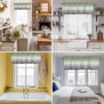 thumbnail image 5 of Sage Green Valance Curtain and Grey Ombre Color Gradient Window Valances Rod Pocket Short Curtains Window Treatments for Kitchen Bedroom Bathroom Laundry 42" x 18", 5 of 9