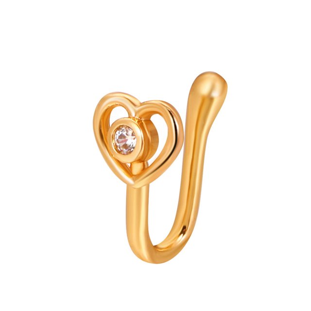 Anillo de nariz falsa en forma de U Diamante tachonado Mariposa Nariz Clavo Sin agujero Nariz Clip Piercing Joyería Wmkox8yi sjalhkljlk5378