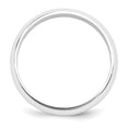 thumbnail image 2 of Bague Demi-Rond en Platine 5mm Taille 6 Dôme Classique, 2 of 7