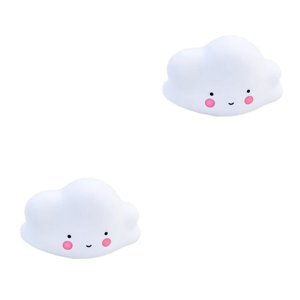Ounissouiy Cute Clouds Stars Moon Appease Glow Night Light Luz de alimentación Bebé Juguete para dormir Niños Regalos de Navidad para Año Nuevo nube blanca 2piezas Ounissouiy CBP095244