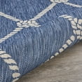 thumbnail image 3 of LR Home Sophie 5'3" x 7' Navy/White Nautical Rope Lattice Indoor/Outdoor Performance Area Rug, 3 of 6