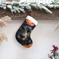 thumbnail image 5 of Cauagu Colorful Floral Black Dog for Christmas Stockings,1-Pack Large Xmas Stocking Holiday and Farmhouse Stocking Fit for Christmas Holiday Party Decoration(17.7*11 Inch), 5 of 7
