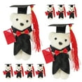 thumbnail image 2 of 9 Uds. Oso de peluche de graduación, Adorable muñeco de oso de dibujos animados, muñeco de oso de graduación, 2 of 5