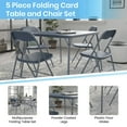 thumbnail image 4 of Flash Furniture Vinyl 5-Pcs Folding Game Table and Chair Set, Navy, 4 of 18