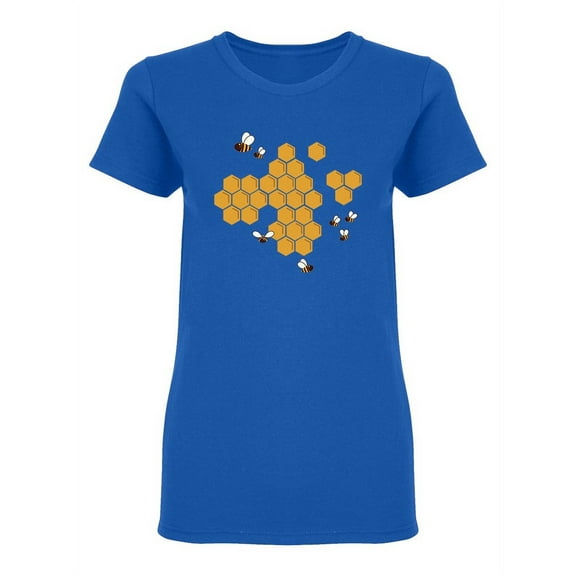 Bee Honeycomb Shaped T-Shirt Women -Image by Shutterstock, Female x-Large