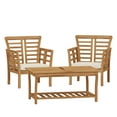 thumbnail image 2 of LiviNest Small Patio Set 2 Chairs Table: Compact Outdoor Seating for Small Spaces Under 40 sq.ft - Acacia Wood Modern Design for Balcony & Courtyard - Weather Resistant Slat Panel, 2 of 6