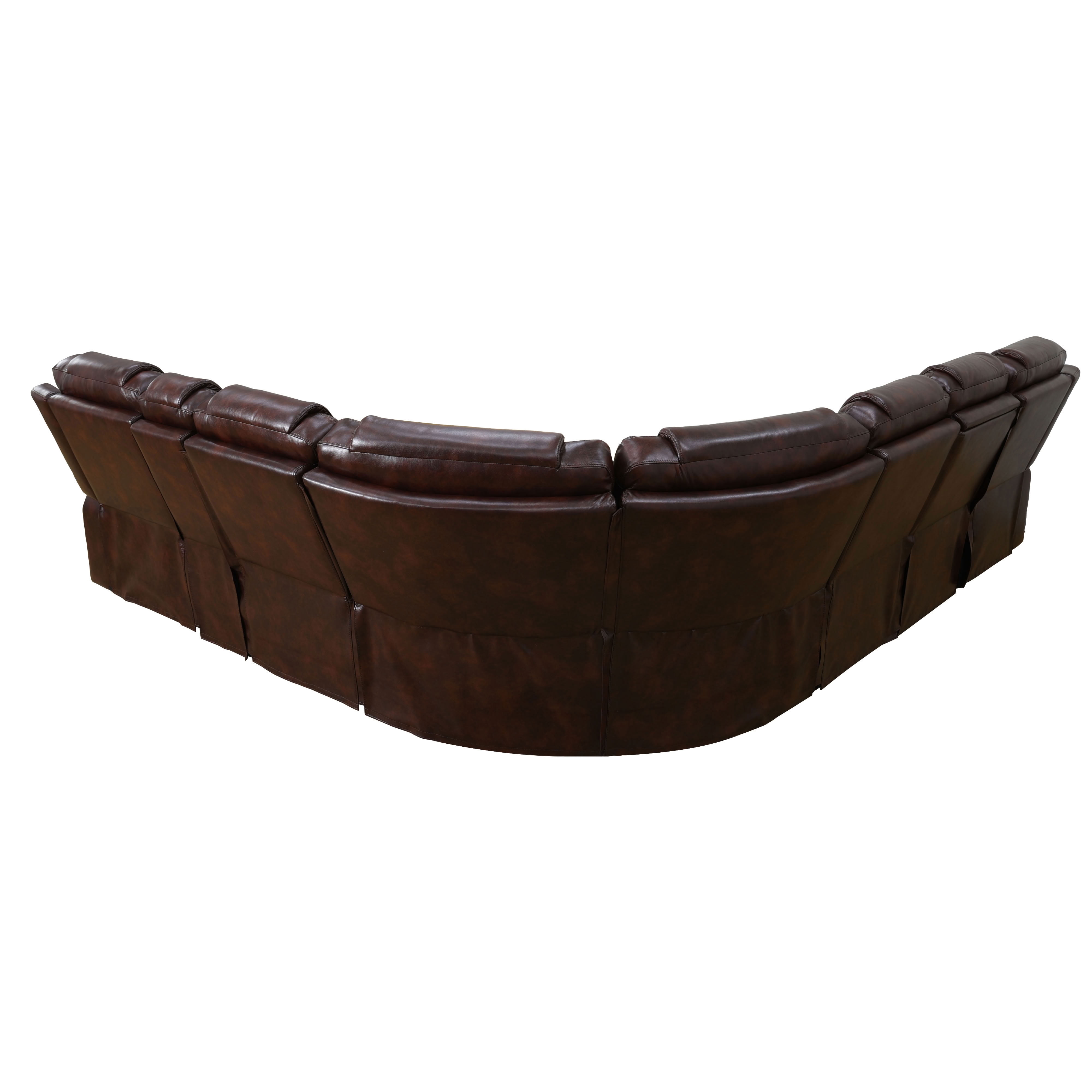 MAYEERTY Power Reclining L-Shaped Sectional Sofa, Leather Recliner with USB Charging, LED Lights & Storage