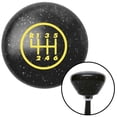 thumbnail image 1 of American Shifter  Yellow 6 Speed Shift Pattern - 6RUL Black Retro Metal Flake Shift Knob with M16 x 1.5 Insert, 1 of 1