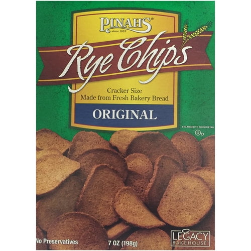 Pinahs Original Rye Chips Cracker Size, 7 Oz.