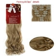 thumbnail image 6 of LELINTA Women 24" Long Curly Full Head Clip in Synthetic Hair Extentions 8 Piece 18 Clips Black Brown Blonde, 6 of 6