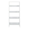 thumbnail image 3 of Walker Edison 4-Shelf Wood Leaning Ladder Bookcase, White, 3 of 12