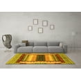 thumbnail image 3 of Ahgly Company Indoor Rectangle Abstract Yellow Modern Area Rugs, 2' x 4', 3 of 4