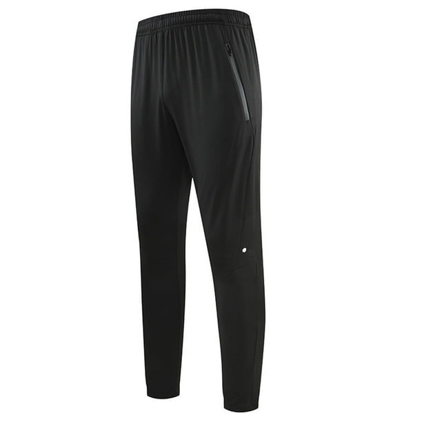 Pantalones de hombre de longitud completa, de color liso, rectos, de alta elasticidad, para exteriores, correr, baloncesto, fitness, secado rápido, de poliéster.