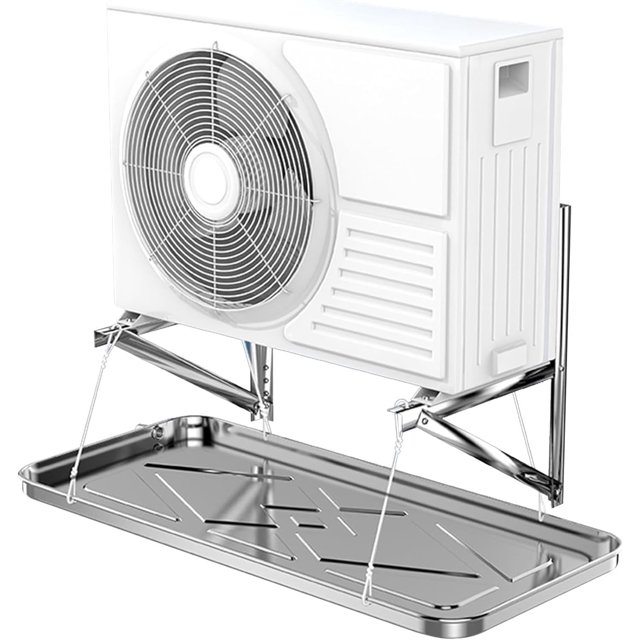Stainless Steel Condensate Tray, Condensate Collection and Drainage Kit for Heat Pump, Universal Collector for Mini-Split and Window Air Conditioners,93 * 44cm