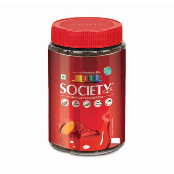 Society Masala Tea with Ginger, Clove Bud, Lemongrass, Black Pepper & Cardamom, 100% Natural Spices, Masala Spiced Chai, Traditional Masala Tea, Strong & Robust Blend, No Gluten, 225 grams