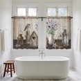 thumbnail image 4 of Vintage Flowers Kitchen Curtain for Berdoom Living Room Cafe 45 Inch Length, Birds Retro Art Elegant Farmhouse Tiers Curtains Light Filtering Drapes Rod Pocket Window Treatment 2 Panels 52"Wx45"L, 4 of 8