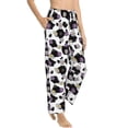 thumbnail image 2 of Naloa Daisies Flowers Print Women’s Ultra-Soft Comfy Pajama Lounge Pants with Pockets & Drawstring, 2 of 8