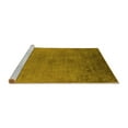 thumbnail image 2 of Ahgly Company Machine Washable Indoor Square Oriental Yellow Industrial Area Rugs, 6' Square, 2 of 4