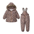 thumbnail image 3 of Tiweut 2PCS Outfits Girls Boys Winter Coat Kids Thicken Windproof Zipper Suspender Pants Cloth Suit,2-3 Y, 3 of 6