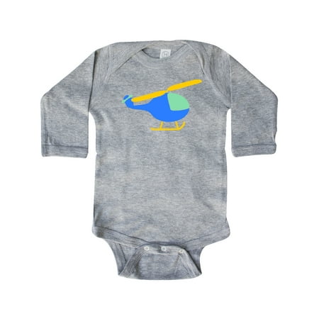 

Inktastic Blue Helicopter Gift Baby Boy or Baby Girl Long Sleeve Bodysuit