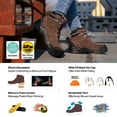 thumbnail image 5 of SAFETOE Women's Steel Toe Boots Waterproof Cow Leather Lightweight Work Boots for Women Fire Safety Boots Non Slip Puncture Resistant, 5 of 7