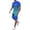 Blue, variant on Men's Raw Cut Cropped T Shirt and Shorts Set 2 Pieces Outfits Summer Short Sleeve Suit Tracksuit with Pockets