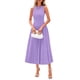 thumbnail image 1 of Vestido PRETTYGARDEN 2025 sin mangas morado línea A midi XXL, 1 of 8