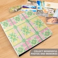 thumbnail image 4 of FORMRS 3 Ring Photo Album 4"x6" Self Adhesive Large Capacity PU Leather Cover, Retro Beige Stars, 4 of 8