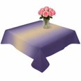 thumbnail image 2 of Khaki Dark Purple Ombre Table Cloth Waterproof Tablecloths, Modern Abstract Art Gradient Tablecloth Dining Table Cover for Kitchen Party Tabletop Outdoor, Square Tablecloth 60x60 Inch, 2 of 9